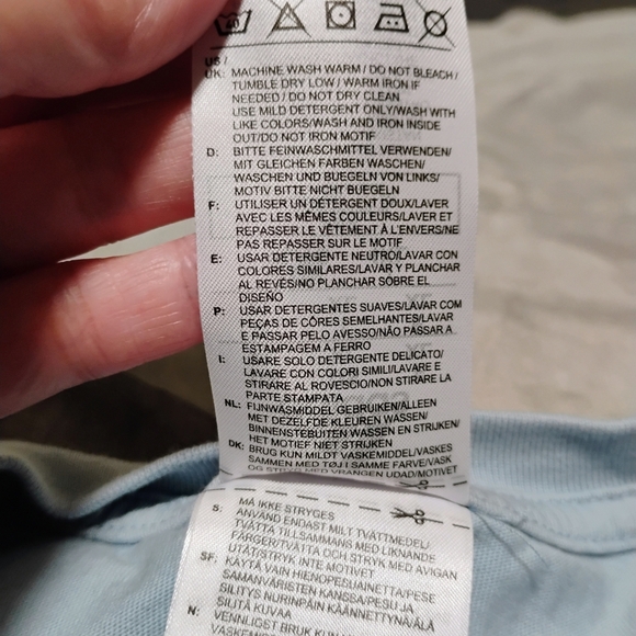 Adidas Men's Sky Blue Tee with Forest Green Logo - Picture 4 of 9